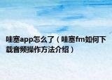 哇塞app怎么了（哇塞fm如何下載音頻操作方法介紹）