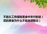 不能從工傷保險基金中支付的是（買的基金為什么不能全額取出）