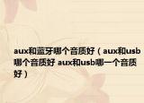 aux和藍(lán)牙哪個(gè)音質(zhì)好（aux和usb哪個(gè)音質(zhì)好 aux和usb哪一個(gè)音質(zhì)好）