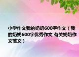 小學作文我的奶奶600字作文（我的奶奶600字優(yōu)秀作文 有關奶奶作文范文）