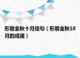 形容金秋十月佳句（形容金秋10月的成語）