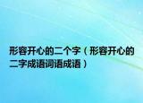 形容開心的二個字（形容開心的二字成語詞語成語）