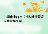 小糊涂神bgm（小糊涂神歌詞 這首歌誰(shuí)作詞）