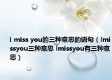 i miss you的三種意思的語(yǔ)句（lmissyou三種意思 lmissyou有三種意思）