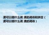 瀟可以組什么詞 瀟的詞語和拼音（瀟可以組什么詞 瀟的詞語）