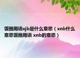 飯圈用語xjb是什么意思（xnb什么意思飯圈用語 xnb的意思）