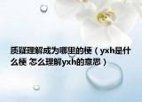 質疑理解成為哪里的梗（yxh是什么梗 怎么理解yxh的意思）