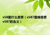 v58是什么意思（v587是啥意思 v587的含義）