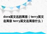 dora英文名的寓意（terry英文名寓意 terry英文名寓意什么）