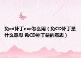 免cd補丁exe怎么用（免CD補丁是什么意思 免CD補丁是的意思）