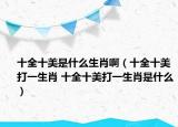 十全十美是什么生肖?。ㄊ来蛞簧?十全十美打一生肖是什么）