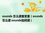 sounds 怎么讀音發(fā)音（sounds怎么讀 sounds如何讀）