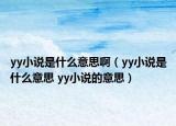 yy小說是什么意思?。▂y小說是什么意思 yy小說的意思）