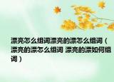 漂亮怎么組詞漂亮的漂怎么組詞（漂亮的漂怎么組詞 漂亮的漂如何組詞）