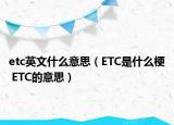 etc英文什么意思（ETC是什么梗 ETC的意思）