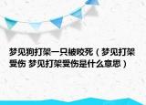 夢見狗打架一只被咬死（夢見打架受傷 夢見打架受傷是什么意思）