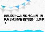 西風(fēng)殘照十二生肖是什么生肖（西風(fēng)殘照成語(yǔ)解釋 西風(fēng)殘照什么意思）