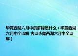 畢竟西湖六月中的解釋是什么（畢竟西湖六月中全詩解 古詩畢竟西湖六月中全詩解）