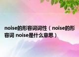 noise的形容詞詞性（noise的形容詞 noise是什么意思）