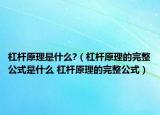 杠桿原理是什么?（杠桿原理的完整公式是什么 杠桿原理的完整公式）