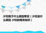 少校屬于什么級(jí)別軍官（少校是什么級(jí)別 少校的相關(guān)知識(shí)）