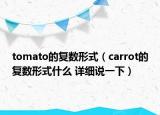 tomato的復(fù)數(shù)形式（carrot的復(fù)數(shù)形式什么 詳細(xì)說一下）