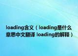 loading含義（loading是什么意思中文翻譯 loading的解釋）