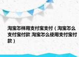 淘寶怎樣用支付寶支付（淘寶怎么支付寶付款 淘寶怎么使用支付寶付款）