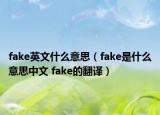 fake英文什么意思（fake是什么意思中文 fake的翻譯）