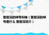 魯智深的綽號(hào)叫啥（魯智深的綽號(hào)是什么 魯智深簡(jiǎn)介）