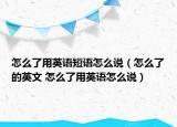 怎么了用英語(yǔ)短語(yǔ)怎么說(shuō)（怎么了的英文 怎么了用英語(yǔ)怎么說(shuō)）