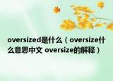 oversized是什么（oversize什么意思中文 oversize的解釋）