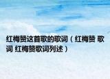 紅梅贊這首歌的歌詞（紅梅贊 歌詞 紅梅贊歌詞列述）