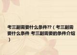 考三副需要什么條件??（考三副需要什么條件 考三副需要的條件介紹）