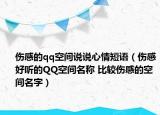 傷感的qq空間說(shuō)說(shuō)心情短語(yǔ)（傷感好聽(tīng)的QQ空間名稱 比較傷感的空間名字）