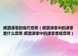 感激涕零的現(xiàn)代意思（感激涕零中的涕零是什么意思 感激涕零中的涕零是啥意思）