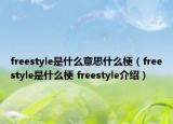 freestyle是什么意思什么梗（freestyle是什么梗 freestyle介紹）