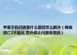 蘋果手機閃退是什么原因怎么解決（神廟逃亡2不能玩 意外停止閃退有原因）