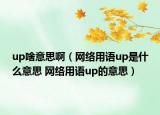 up啥意思?。ňW(wǎng)絡(luò)用語up是什么意思 網(wǎng)絡(luò)用語up的意思）