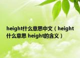 height什么意思中文（height什么意思 height的含義）