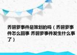 喬碧蘿事件是策劃的嗎（喬碧蘿事件怎么回事 喬碧蘿事件發(fā)生什么事了）