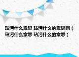 玷污什么意思 玷污什么的意思啊（玷污什么意思 玷污什么的意思）