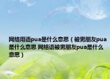 網(wǎng)絡用語pua是什么意思（被男朋友pua是什么意思 網(wǎng)絡語被男朋友pua是什么意思）