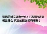 沉思的近義詞有什么?（沉思的近義詞是什么 沉思的近義詞有哪些）