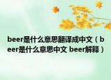 beer是什么意思翻譯成中文（beer是什么意思中文 beer解釋）