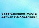 夢見手受傷流血是什么意思（夢見殺人流血是什么兆頭 夢見殺人流血是什么意思）