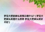 夢見大把的掉頭發(fā)預示著什么?（夢見大把掉頭發(fā)是什么意思 夢見大把掉頭發(fā)好不好）