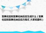 氫氧化鋁和氫氧化鈉反應(yīng)生成什么（氫氧化鋁和氫氧化鈉反應(yīng)方程式 大家知道嗎）