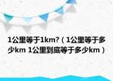 1公里等于1km?（1公里等于多少km 1公里到底等于多少km）