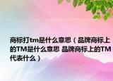 商標(biāo)打tm是什么意思（品牌商標(biāo)上的TM是什么意思 品牌商標(biāo)上的TM代表什么）